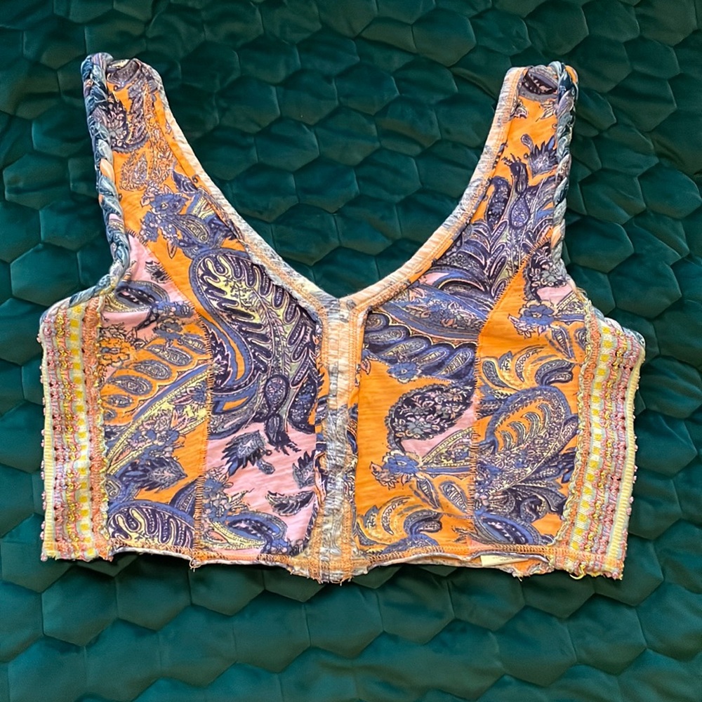 Free people crop top with braid detail.